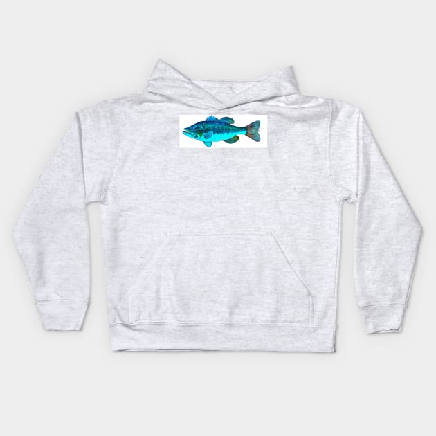 Largemouth Bass Fighting Fish Kids Hoodie by Matt Starr Fine Art